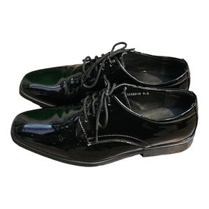 Miko Lotti TPCK010 Men's Black Plain Tuxedo Lace up Oxford Dress Shoes Size 9.5M